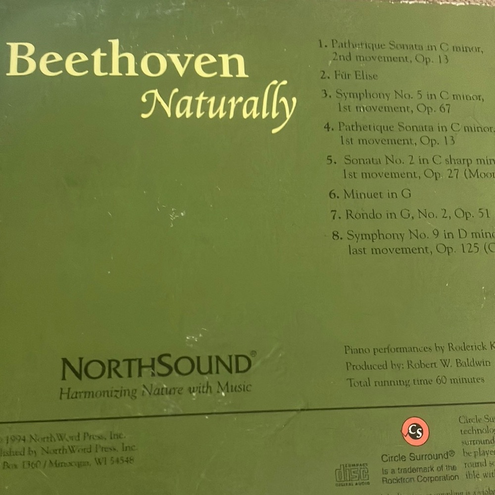 Beethoven Naturally Music CD